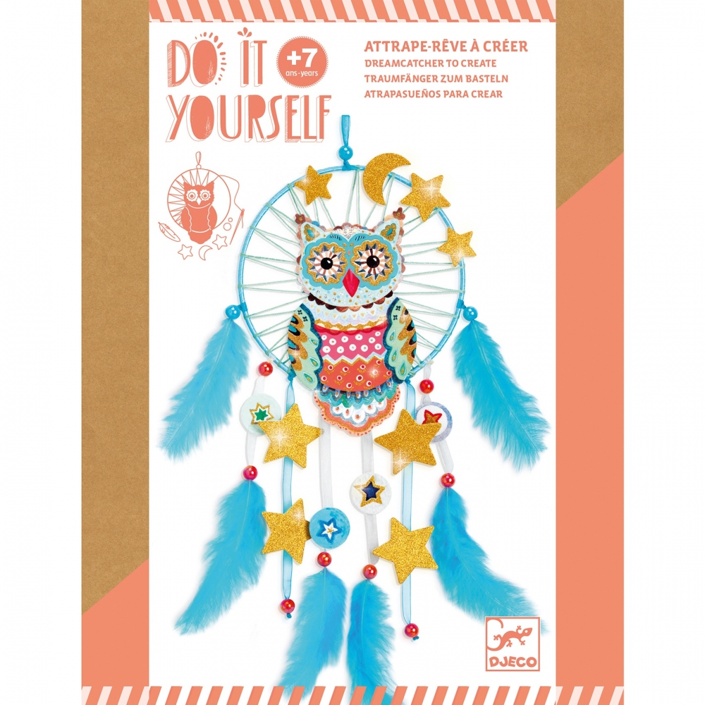 Joc creativ DIY Dreamcatcher bufnita, Djeco