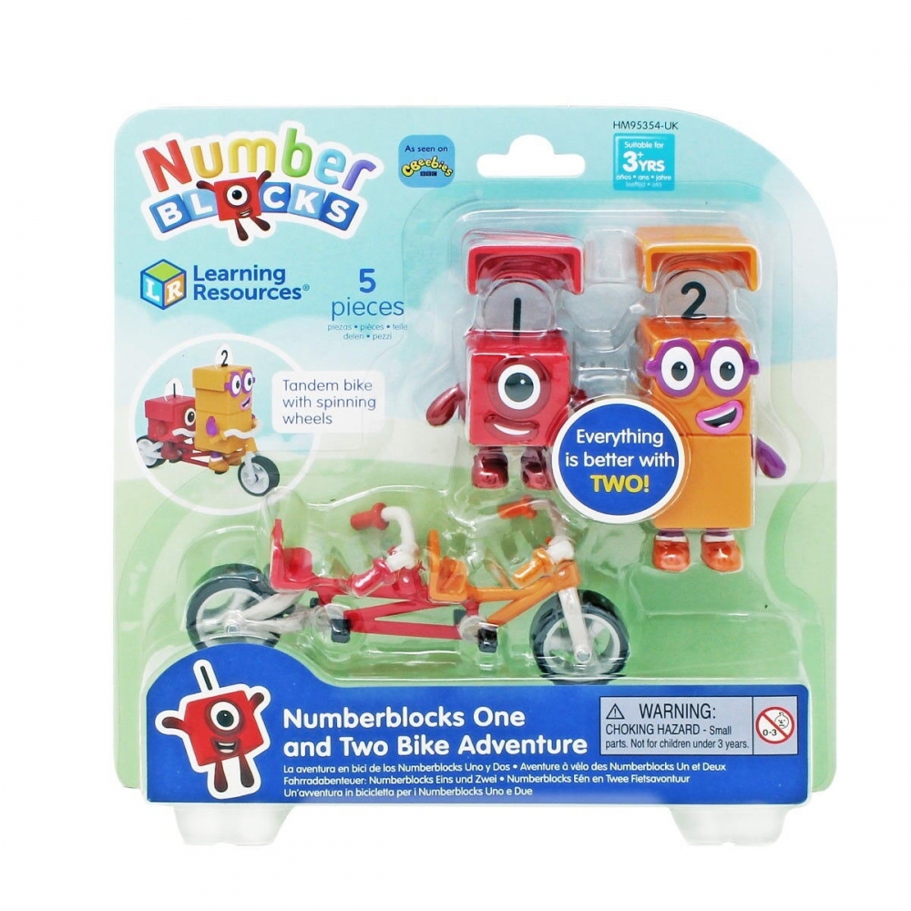 Set figurine Numberblocks - Aventuri pe bicicleta cu Unu & Doi