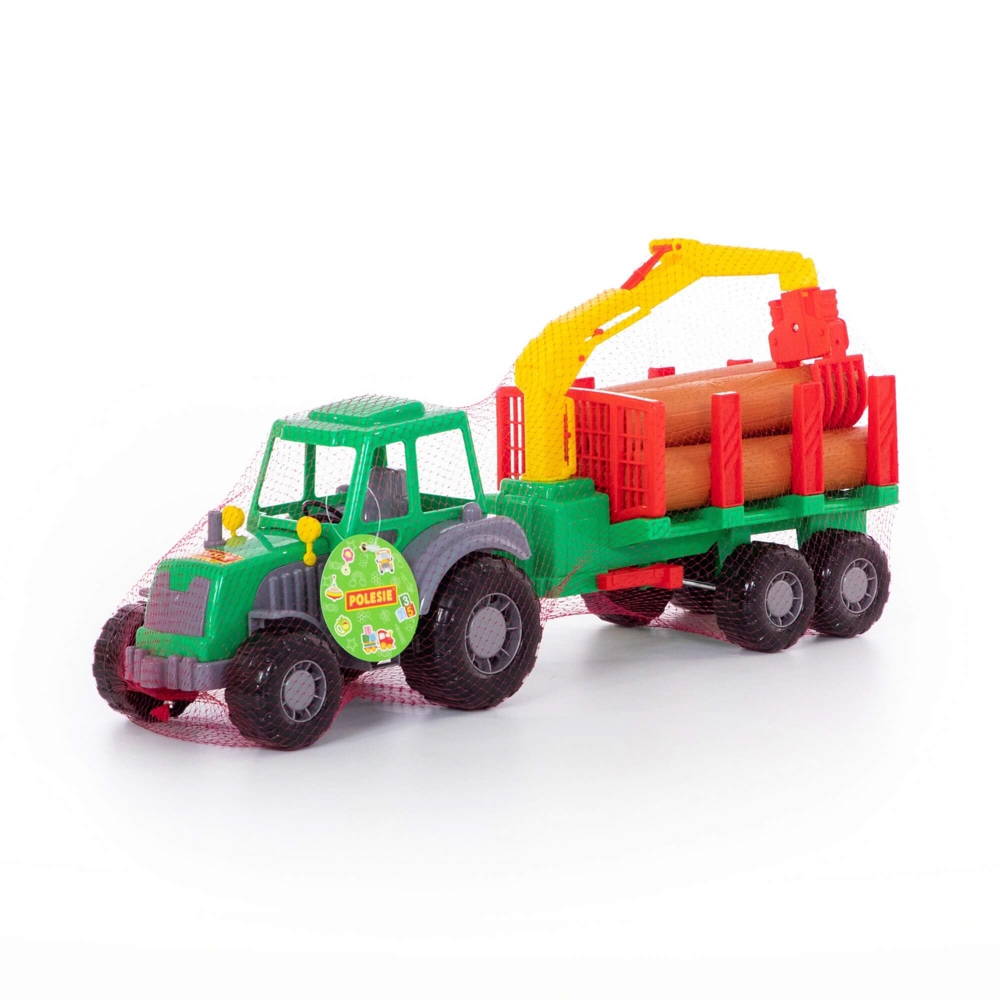 Tractor cu remorca + lemne - Altay, 61x17x25 cm, Polesie