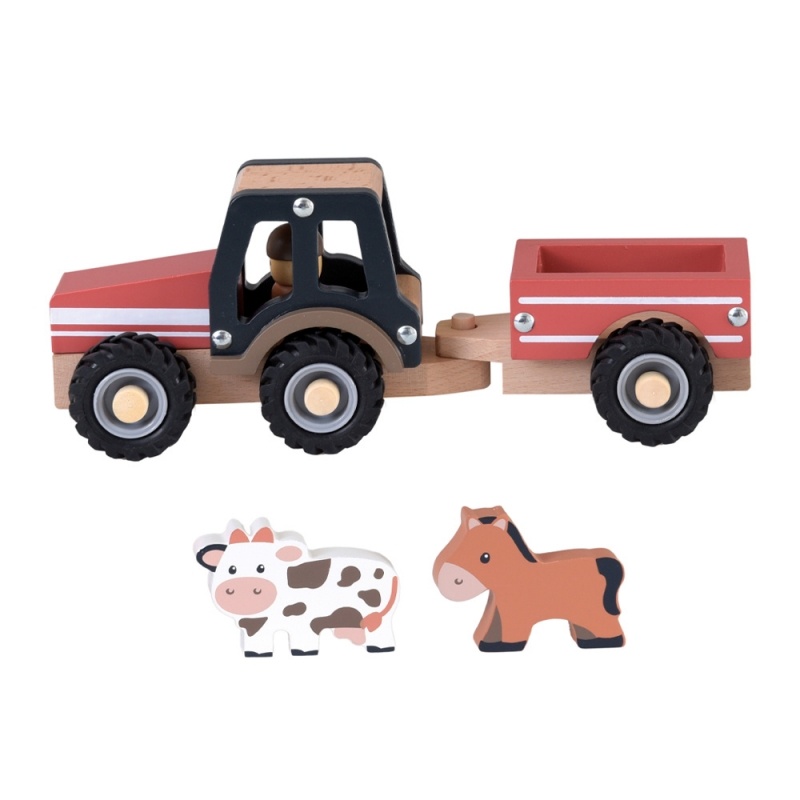 Tractor cu remorca si animalute, Egmont Toys