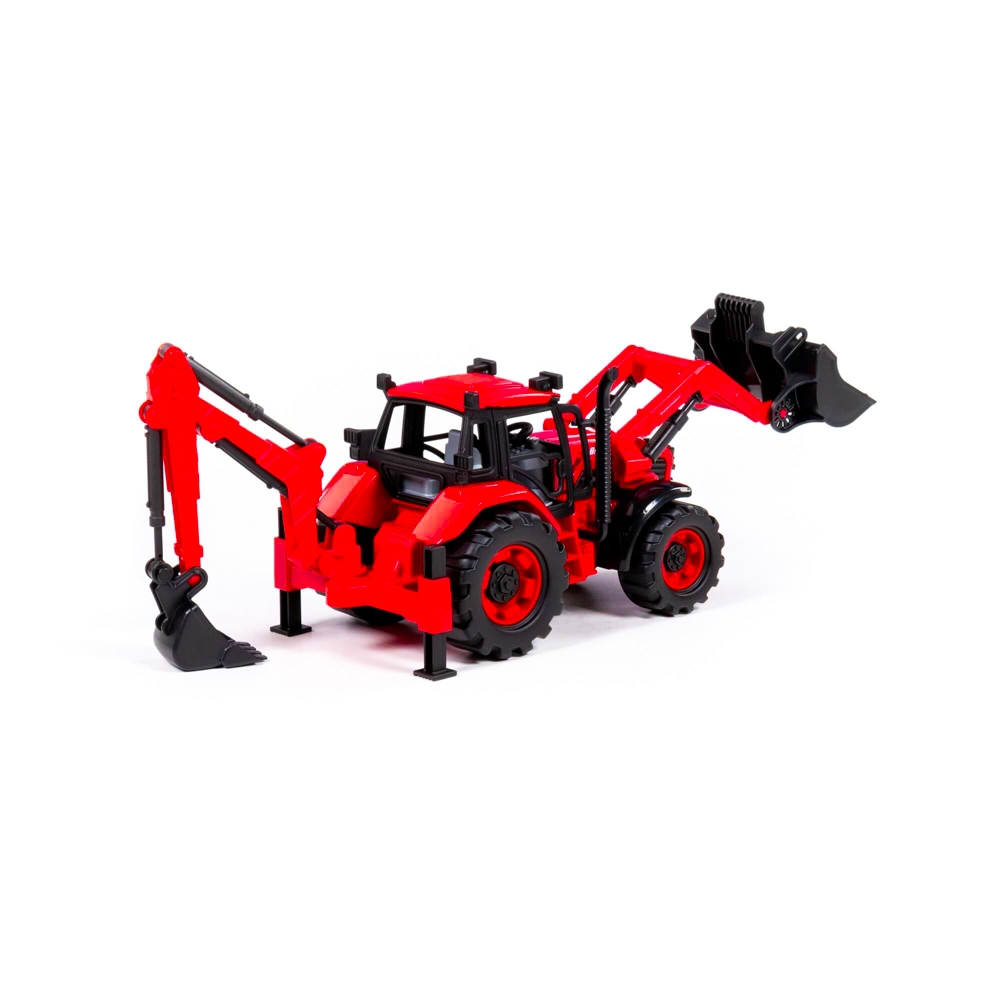 Tractor-excavator cu incarcator, 31x15x14.5 cm, Polesie