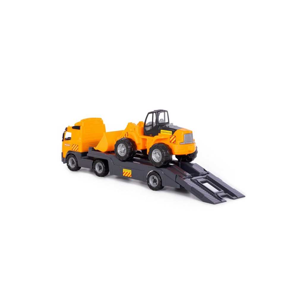 Trailer+excavator - Volvo PowerTruck, 89x19x25 cm, Wader