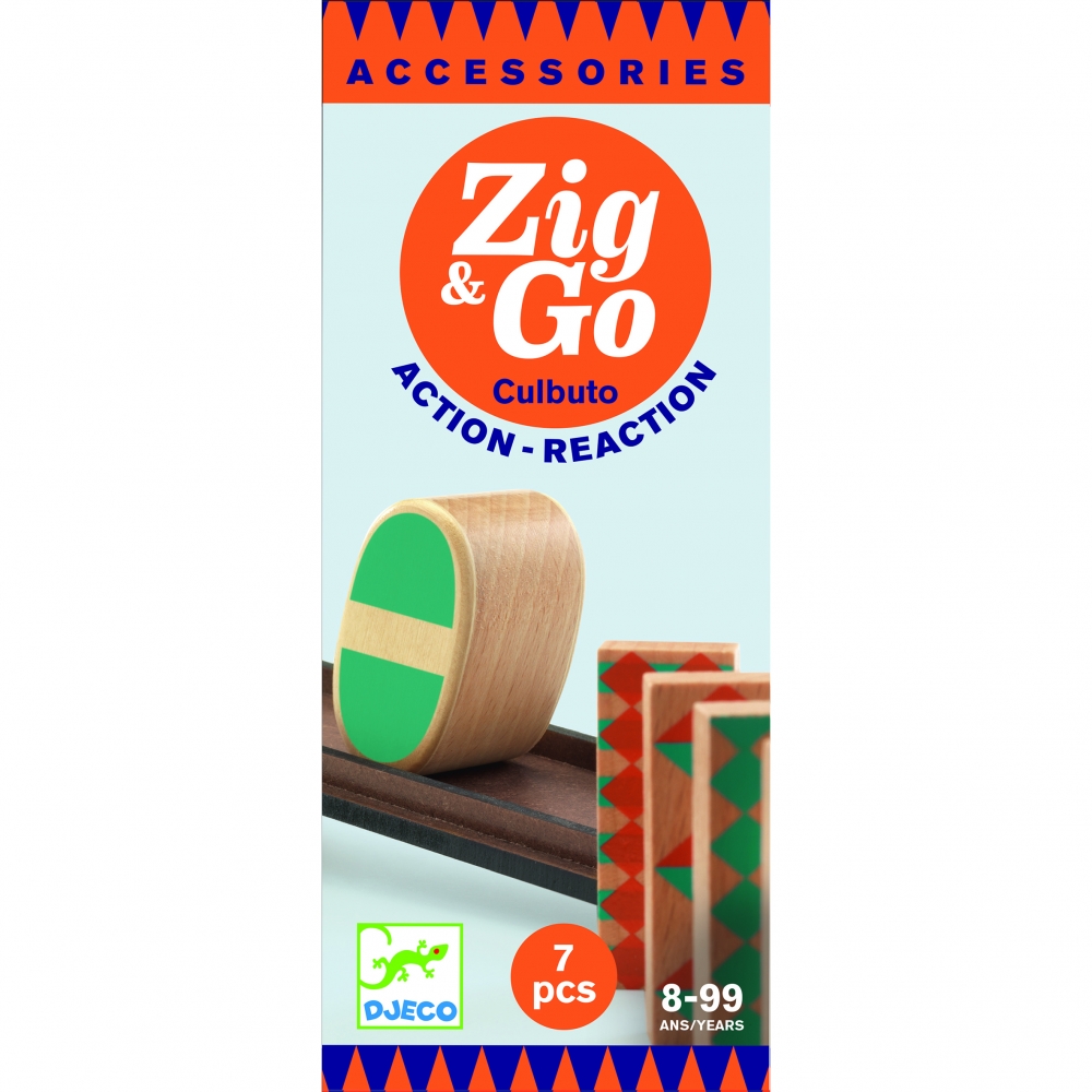 Set de constructie trasee Zig & Go Cultubo 7 piese, Djeco